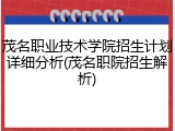 茂名职业技术学院招生计划详细分析(茂名职院招生解析)