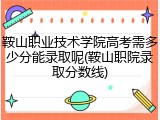 鞍山职业技术学院高考需多少分能录取呢(鞍山职院录取分数线)