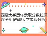西藏大学历年录取分数线深度分析(西藏大学录取分析)