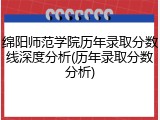 绵阳师范学院历年录取分数线深度分析(历年录取分数分析)