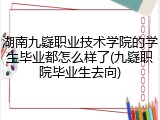 湖南九嶷职业技术学院的学生毕业都怎么样了(九嶷职院毕业生去向)