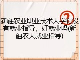 新疆农业职业技术大学有没有就业指导，好就业吗(新疆农大就业指导)