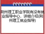 荆州理工职业学院有没有就业指导中心，详细介绍(荆州理工就业指导)