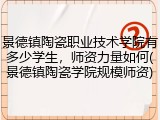 景德镇陶瓷职业技术学院有多少学生，师资力量如何(景德镇陶瓷学院规模师资)