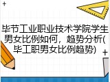 毕节工业职业技术学院学生男女比例如何，趋势分析(毕工职男女比例趋势)