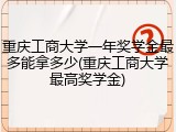 重庆工商大学一年奖学金最多能拿多少(重庆工商大学最高奖学金)
