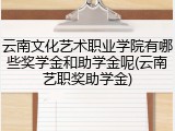 云南文化艺术职业学院有哪些奖学金和助学金呢(云南艺职奖助学金)
