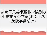 湖南工艺美术职业学院到毕业要花多少学费(湖南工艺美院学费总计)