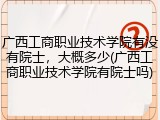 广西工商职业技术学院有没有院士，大概多少(广西工商职业技术学院有院士吗)