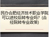 民办合肥经济技术职业学院可以进校后转专业吗？(合经院转专业政策)