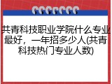 共青科技职业学院什么专业最好，一年招多少人(共青科技热门专业人数)