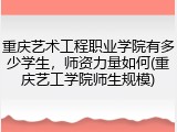 重庆艺术工程职业学院有多少学生，师资力量如何(重庆艺工学院师生规模)