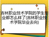 吉林职业技术学院的学生毕业都怎么样了(吉林职业技术学院毕业去向)