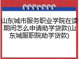 山东城市服务职业学院在读期间怎么申请助学贷款(山东城服职院助学贷款)