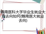 赣南医科大学毕业生就业大致去向如何(赣南医大就业去向)