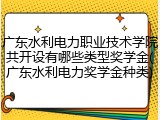 广东水利电力职业技术学院共开设有哪些类型奖学金(广东水利电力奖学金种类)