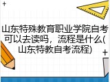 山东特殊教育职业学院自考可以去读吗，流程是什么(山东特教自考流程)