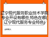 辽宁现代服务职业技术学院专业开设有哪些,特色在哪(辽宁现代服务专业特色)