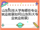 山东科技大学有哪些专业，就业前景如何(山东科大专业就业前景)