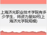 上海济光职业技术学院有多少学生，师资力量如何(上海济光学院规模)