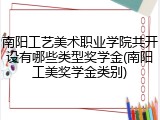 南阳工艺美术职业学院共开设有哪些类型奖学金(南阳工美奖学金类别)