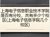 上海电子信息职业技术学院是否有分校，共有多少个校区(上海电子信息学院几个校区)