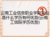 云南工业信息职业学院毕业是什么学历有何优势(云南工信院学历优势)