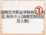 湖南艺术职业学院有几个校区,有多少人(湖南艺院校区及人数)