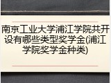 南京工业大学浦江学院共开设有哪些类型奖学金(浦江学院奖学金种类)