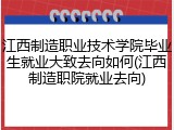 江西制造职业技术学院毕业生就业大致去向如何(江西制造职院就业去向)