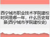 西宁城市职业技术学院建校时间是哪一年，什么历史背景(西宁城市学院建校史)