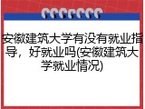 安徽建筑大学有没有就业指导，好就业吗(安徽建筑大学就业情况)