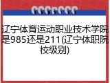 辽宁体育运动职业技术学院是985还是211(辽宁体职院校级别)