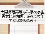 大同师范高等专科学校学生男女比例如何，趋势分析(男女比例及趋势)