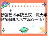 新疆艺术学院是双一流大学吗?(新疆艺术学院双一流？)