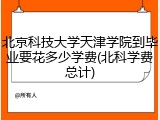 北京科技大学天津学院到毕业要花多少学费(北科学费总计)