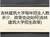 吉林建筑大学每年招生人数多少，政策变动如何(吉林建筑大学招生政策)
