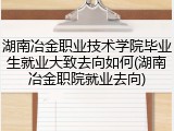 湖南冶金职业技术学院毕业生就业大致去向如何(湖南冶金职院就业去向)