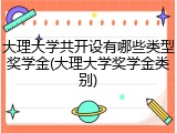 大理大学共开设有哪些类型奖学金(大理大学奖学金类别)