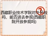 西藏职业技术学院对外开放吗，能否进去参观(西藏职院开放参观吗)