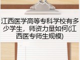 江西医学高等专科学校有多少学生，师资力量如何(江西医专师生规模)