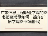 广东信息工程职业学院的图书馆藏书量如何，简介(广信学院图书馆藏书)