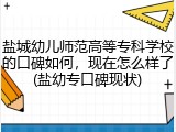盐城幼儿师范高等专科学校的口碑如何，现在怎么样了(盐幼专口碑现状)