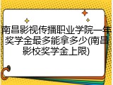 南昌影视传播职业学院一年奖学金最多能拿多少(南昌影校奖学金上限)