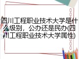 四川工程职业技术大学是什么级别，公办还是民办(四川工程职业技术大学属性)