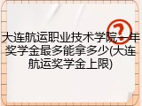 大连航运职业技术学院一年奖学金最多能拿多少(大连航运奖学金上限)