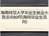 海南师范大学毕业生就业大致去向如何(海师毕业生流向)