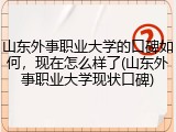 山东外事职业大学的口碑如何，现在怎么样了(山东外事职业大学现状口碑)