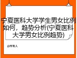 宁夏医科大学学生男女比例如何，趋势分析(宁夏医科大学男女比例趋势)