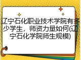 辽宁石化职业技术学院有多少学生，师资力量如何(辽宁石化学院师生规模)